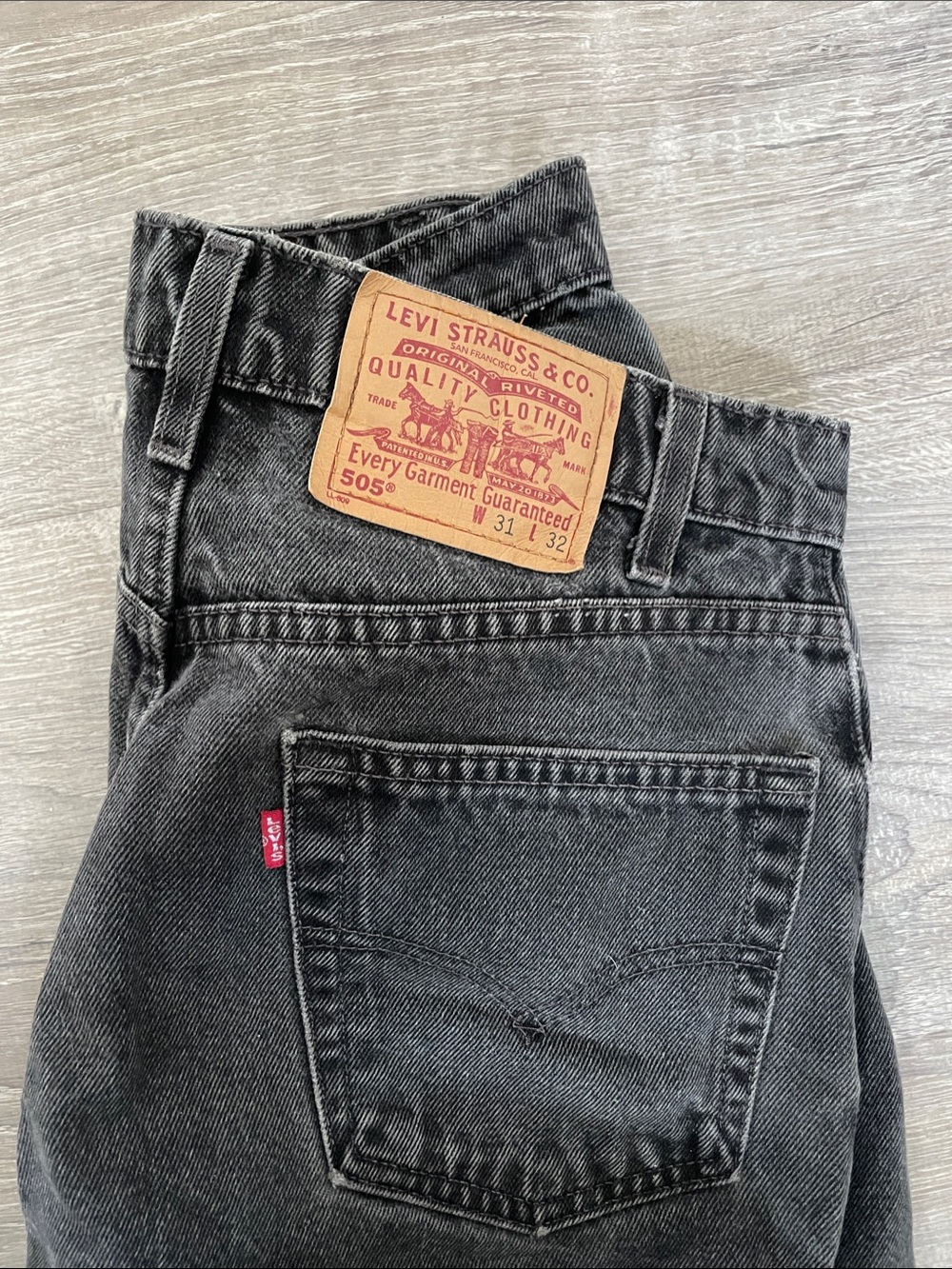 Vintage Levi 505 Straight Leg Jeans in Washed Black